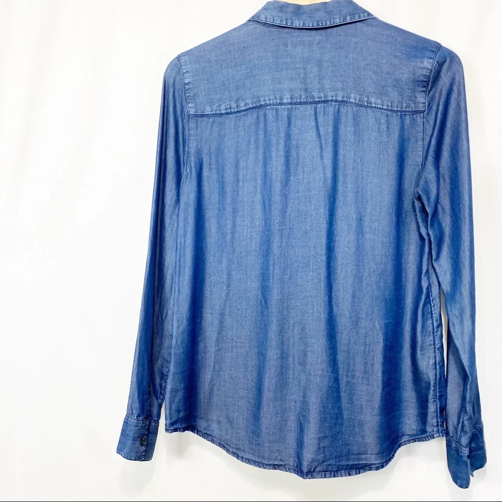 Susina-Chambray 100% tencel Button Up XS - Picture 2 of 7